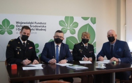 Podpisanie umowy przekazania środków na dofinansowanie zadań realizowanych przez Komendę Wojewódzką Państwowej Straży Pożarnej w Gorzowie Wielkopolskim