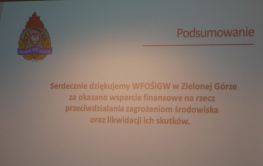 Podsumowanie współpracy WFOSIGW w Zielonej Górze z KW PSP w Gorzowie Wlkp. w roku 2022.