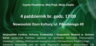 SZKOLENIE. 4 października br. o godz. 17:00 Nowosolski Dom Kultury, ul. Piłsudskiego 49