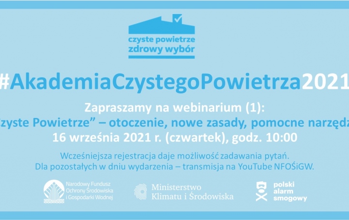 Druga odsłona Akademii Czystego Powietrza od 16 września