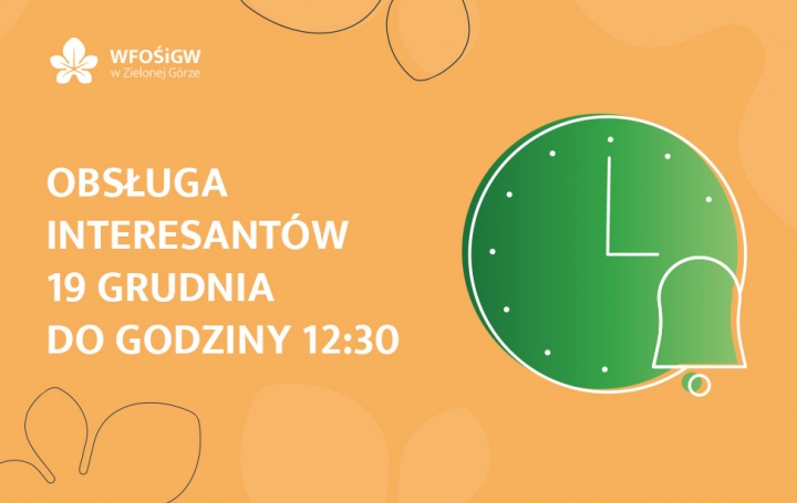 Komunikat o skróconym czasie obsługi interesantów